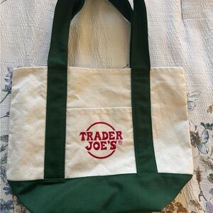 Trader Joe’s Mini Green and Cream Tote Bag